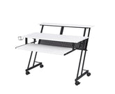 Suitor White & Black Music Desk Model 92902 By ACME Furniture